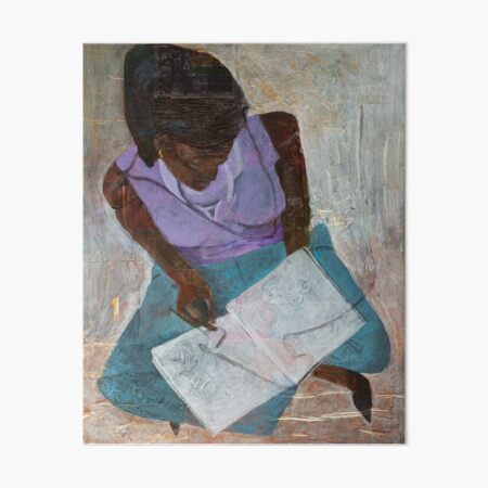 Item preview, Black Woman Reading designed and sold by whimsandwhimsy.