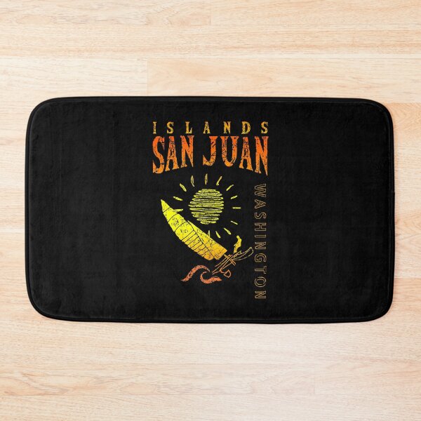 Item preview, San Juan Islands, Washington Sailing Catamaran Sailboat, Beam Reach, Orange, Yellow, WA designed and sold by ArtByBollwitt.