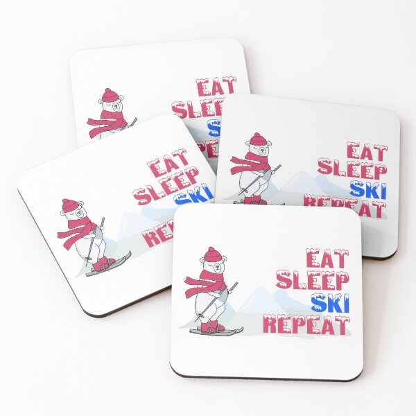 Item preview, Skiing Bear Eat Sleep Ski Repeat designed and sold by LimeStorm.