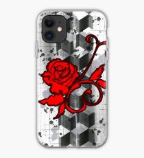 Trash Polka Art Red Rose iPhone Case