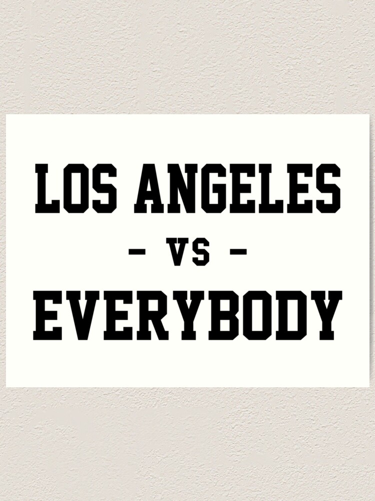 Los Angeles vs Everyone Print, Sports Wall Art by Culver and