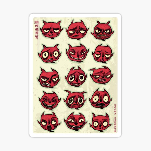 Moody (light version) Sticker