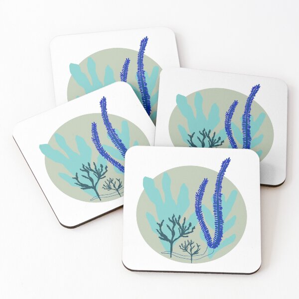 Item preview, Blue Sea Weed Abstract Digital Art  designed and sold by DeLislesRT.