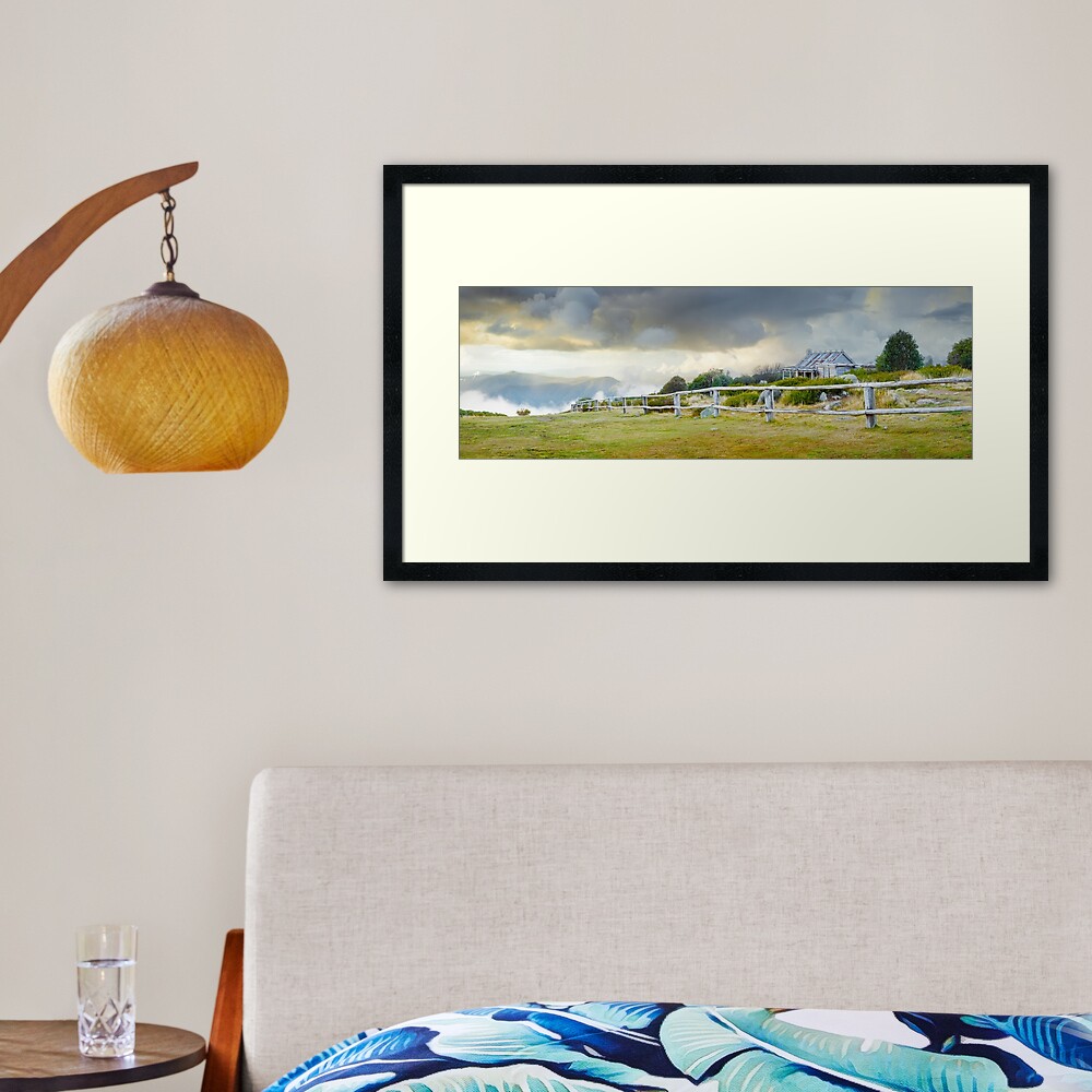 Stormy Evening at Craigs Hut, Mt Stirling, Victoria, Australia Framed Art Print