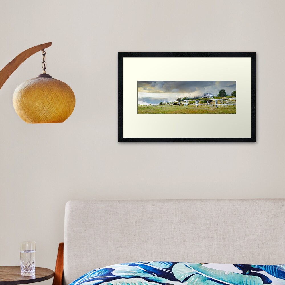 Stormy Evening at Craigs Hut, Mt Stirling, Victoria, Australia Framed Art Print