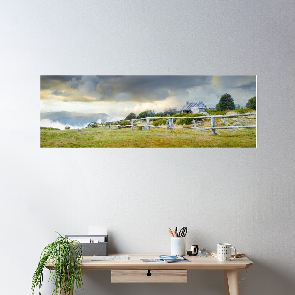 Stormy Evening at Craigs Hut, Mt Stirling, Victoria, Australia Poster