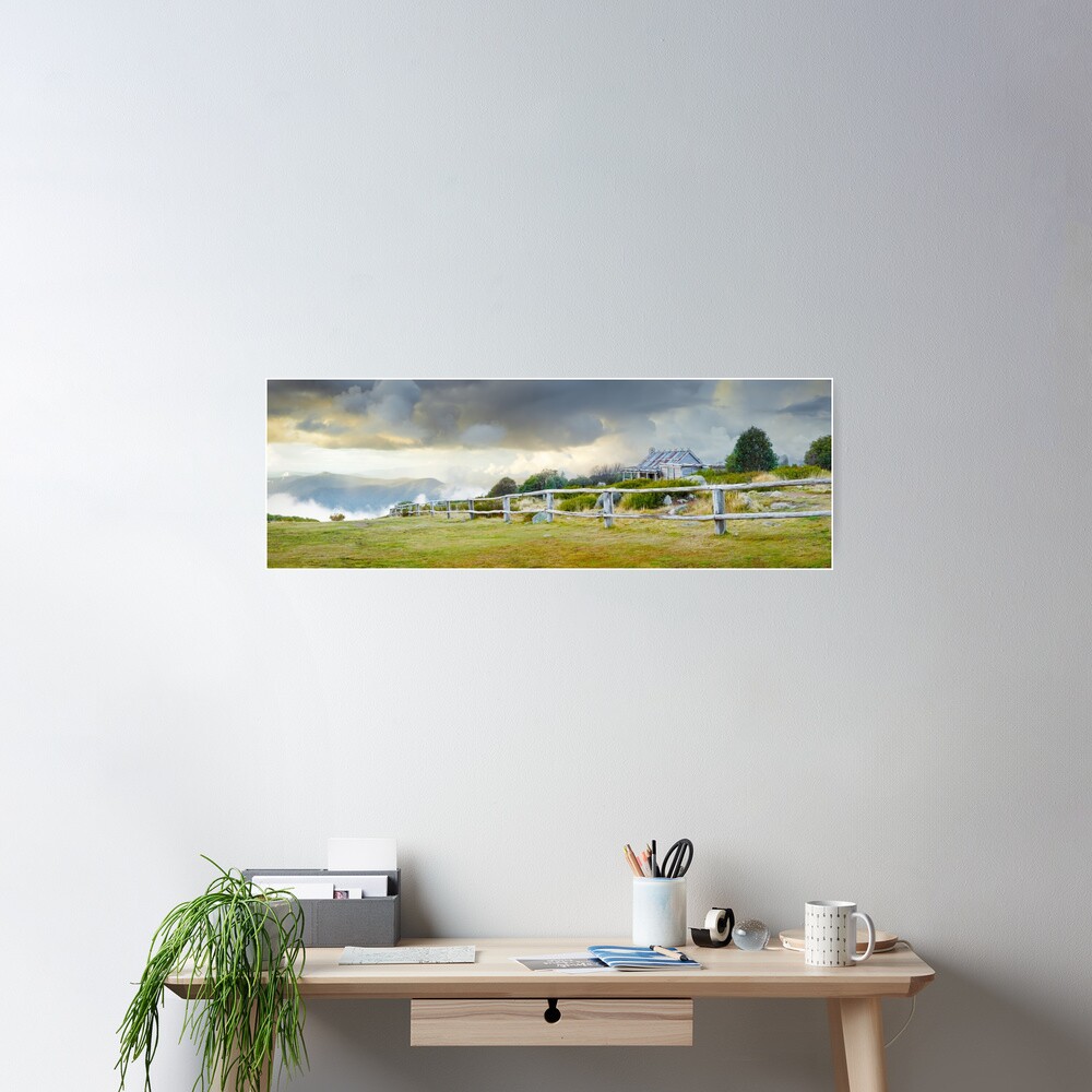 Stormy Evening at Craigs Hut, Mt Stirling, Victoria, Australia Poster