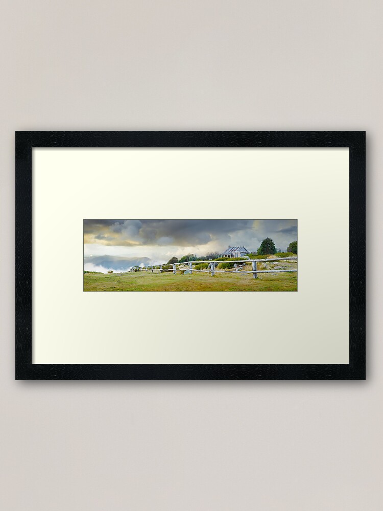 Alternate view of Stormy Evening at Craigs Hut, Mt Stirling, Victoria, Australia Framed Art Print