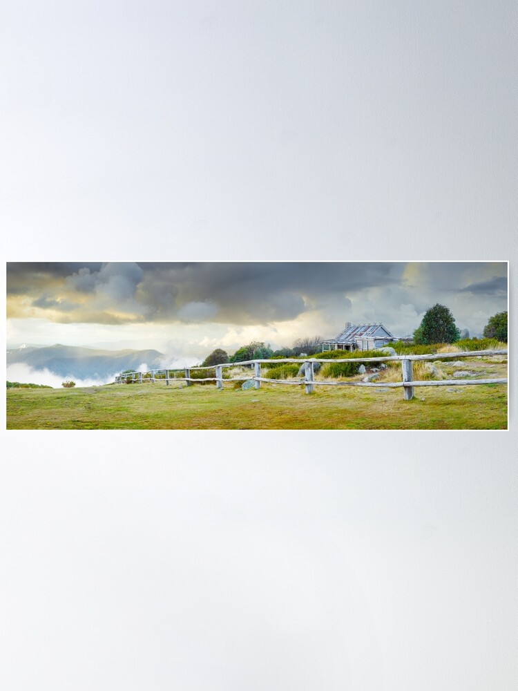 Alternate view of Stormy Evening at Craigs Hut, Mt Stirling, Victoria, Australia Poster