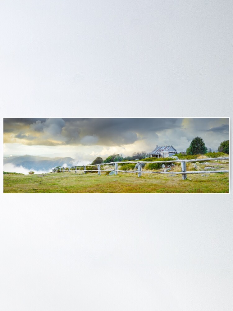 Alternate view of Stormy Evening at Craigs Hut, Mt Stirling, Victoria, Australia Poster