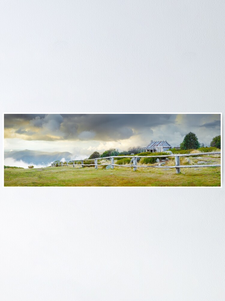 Alternate view of Stormy Evening at Craigs Hut, Mt Stirling, Victoria, Australia Poster