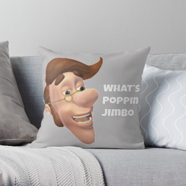 What's poppin jimbo meme Throw Pillow
