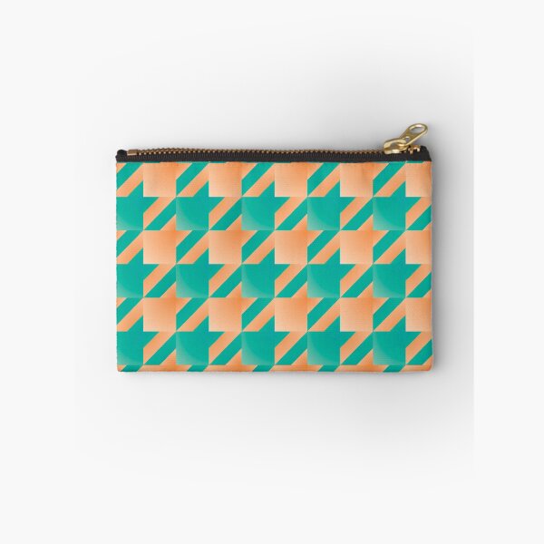 Item preview, Green and Orange in a Stylish and Contemporary Houndstooth Repeat Pattern designed and sold by Karen McFarland.