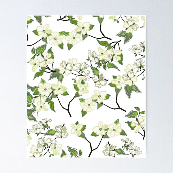 Item preview, April blooms(Dogwoods) designed and sold by Kanika Mathur  Design.