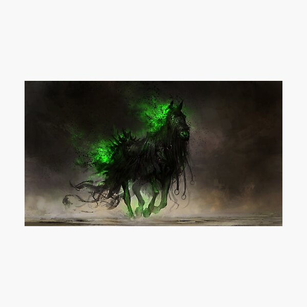 Fear the Black Horse Photographic Print
