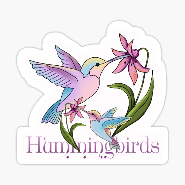 Hummingbird Flutterings Sticker