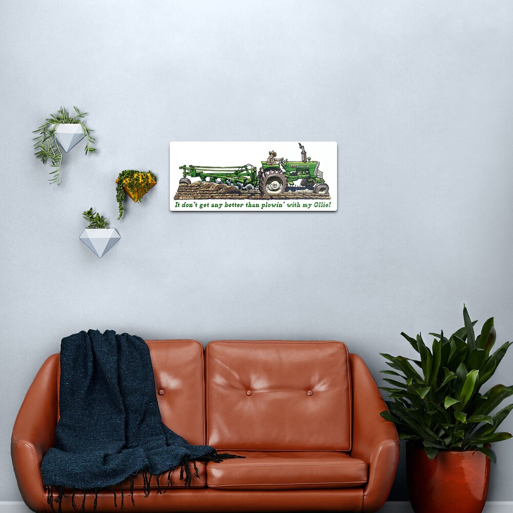 Plowing with my Oliver Metal Print