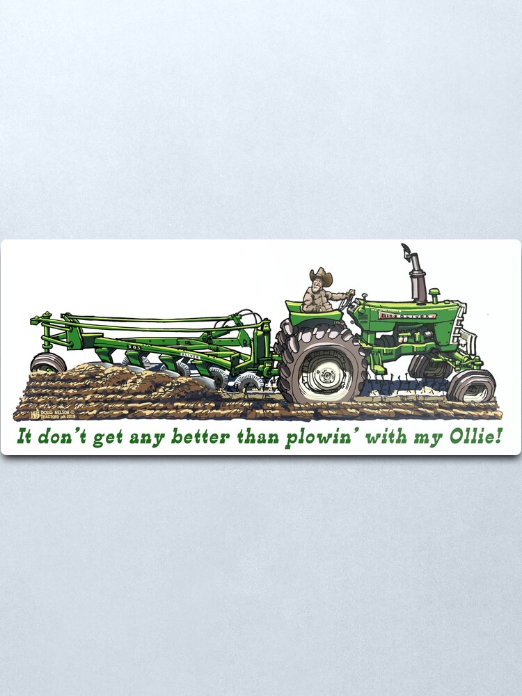 Alternate view of Plowing with my Oliver Metal Print