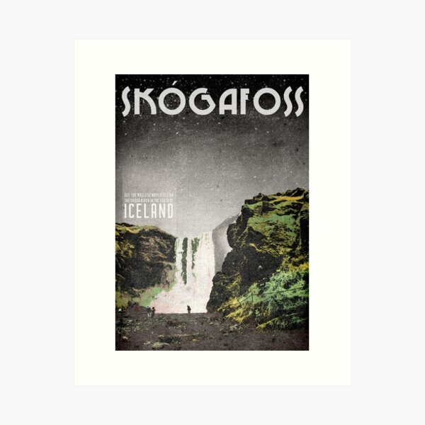 Iceland's Skogafoss waterfall Art Print