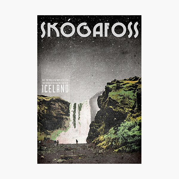 Iceland's Skogafoss waterfall Photographic Print