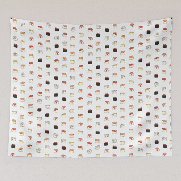 Item preview, Different types of Sushi Illustration designed and sold by MariOyama.