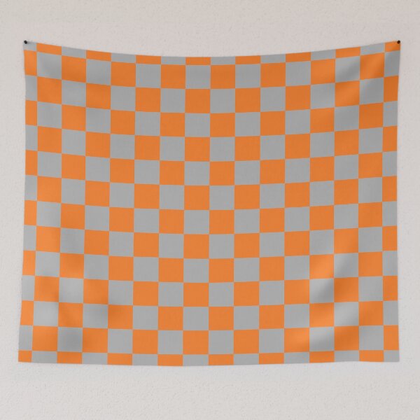 Item preview, Checkered Orange and Silver  designed and sold by lornakay.