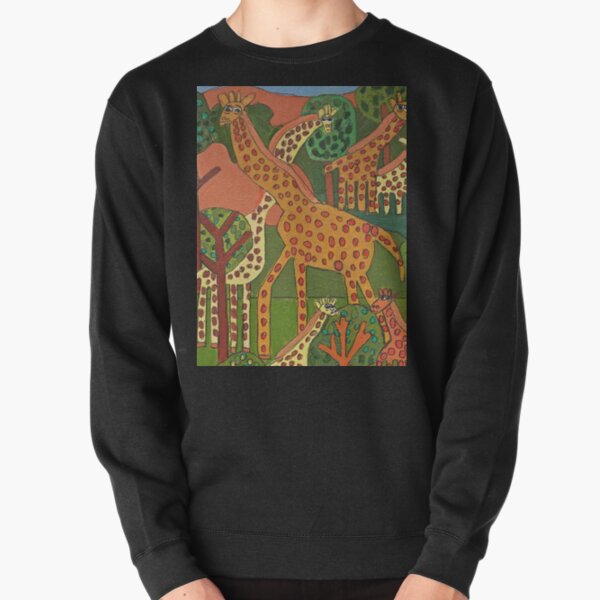 Giraffes Zion Levy Stewart Art Pullover Sweatshirt