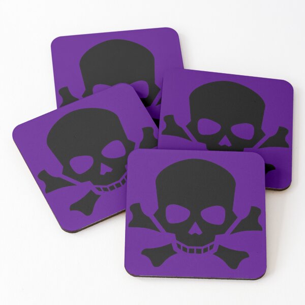Item preview, BLACK SKULL AND CROSSBONES ON INDIGO designed and sold by PetsandBeyond.