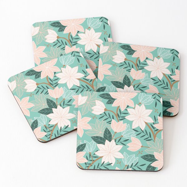Item preview, Minty Florals designed and sold by inkblotcreative.