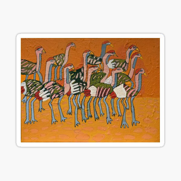 Emus Zion Levy Stewart Art Sticker