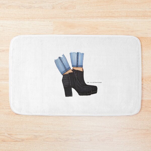 Item preview, Black Booties Shoe Fashion Illustration designed and sold by SMillustrations.