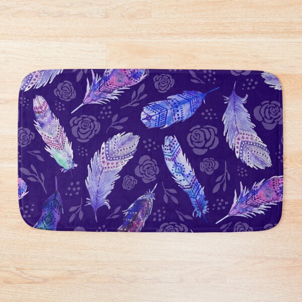 Item preview, Purple Watercolor Floral Feathers designed and sold by Beatitudes Design.