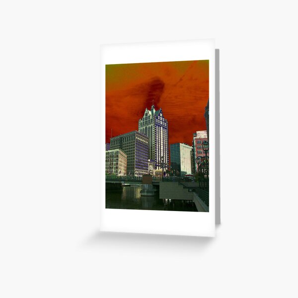 Downtown Milwaukee River Walk © Greeting Card