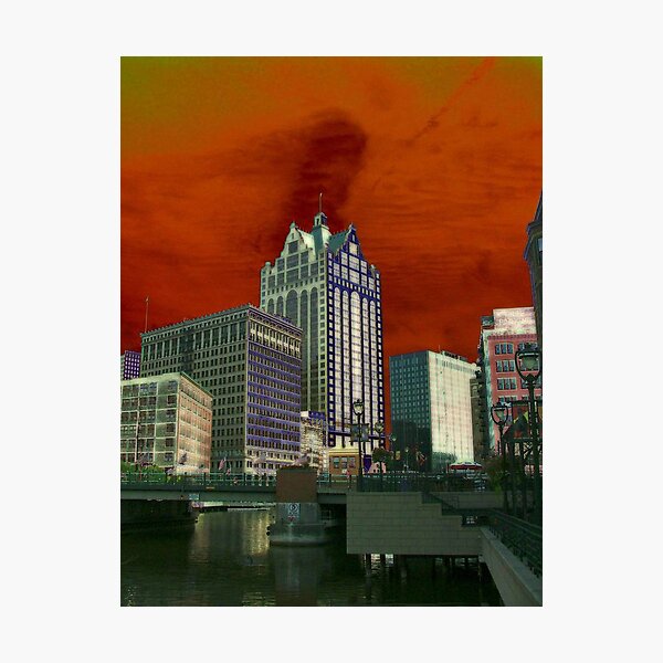 Downtown Milwaukee River Walk © Photographic Print