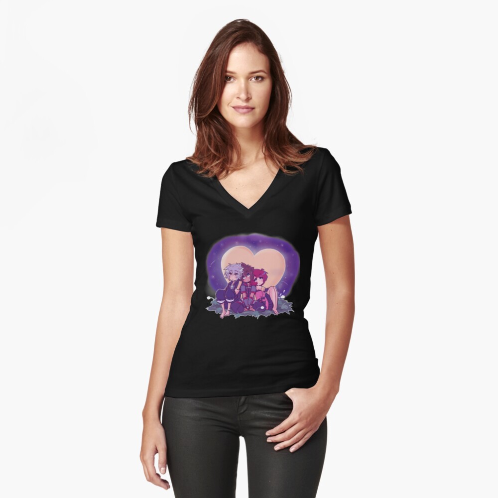Vista previa del artículo con la obra «Camiseta entallada de cuello en V», diseñado y vendido por DaPandaBanda.