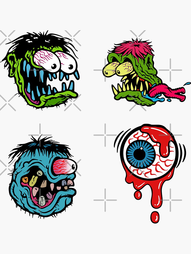 Details about   Light Purple Rat Fink Big Daddy Bicycle Ed Roth 10pcs Vinyl Decal Car Stickers 