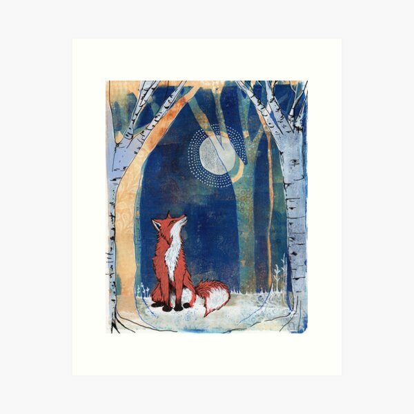 The Fox and the Moon Art Print