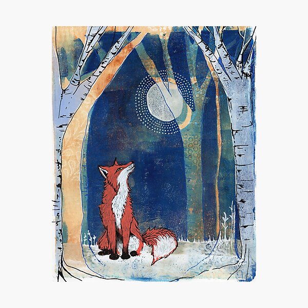 The Fox and the Moon Photographic Print