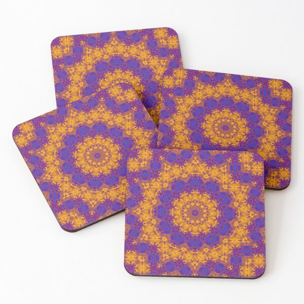Item preview, Psychedelic mandala in orange and blue.  designed and sold by cr6zym1nd.