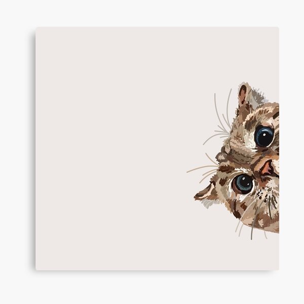 Peeking Cat Canvas Print