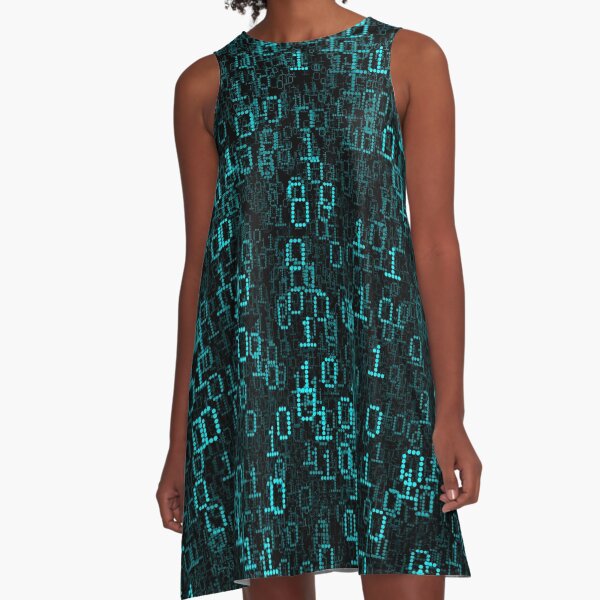 Binary Data Cloud A-Line Dress
