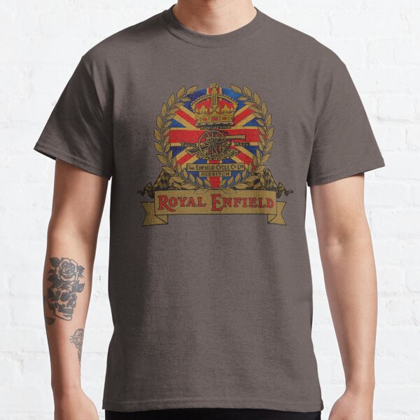 Classic Royal Enfield Crest Motorcycle design by MotorManiac Classic T-Shirt