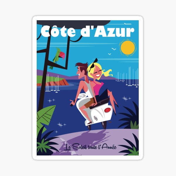 Item preview, Cote D'Azur poster designed and sold by GAGodel.