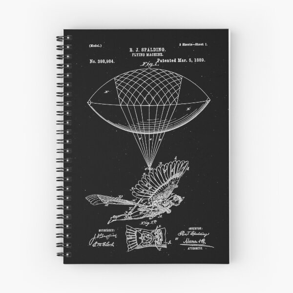 Item preview, Vintage Flying Machine Patent Graphic designed and sold by ISaidBang.