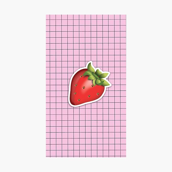 Item preview, aesthetic strawberry emoji on grid tumblr designed and sold by phoenixflicker.