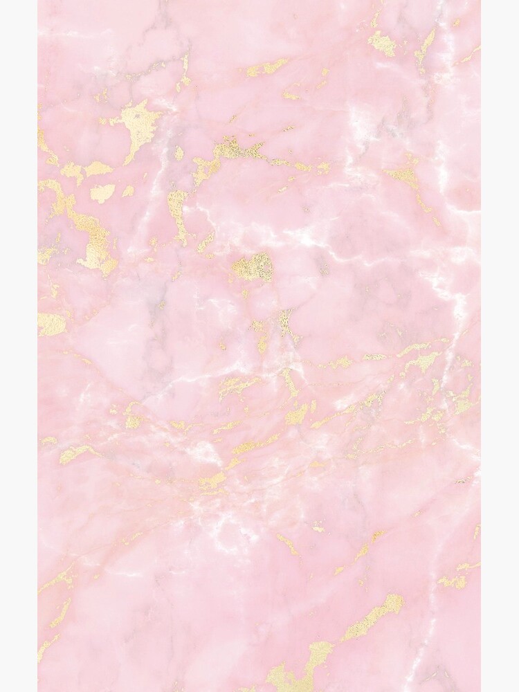Gold Metal Veines on Pink Marble by MysticMarble