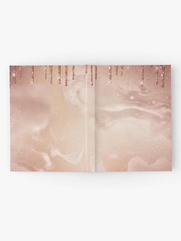 Alternate view of Copper Bronze Glitter Rain on Shiny Marble Hardcover Journal