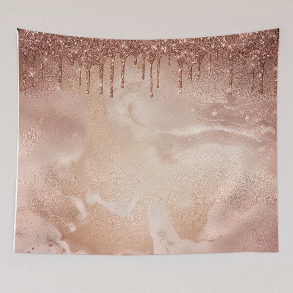 Item preview, Faux Copper Bronze Glitter Rain on Shiny Marble designed and sold by MysticMarble.