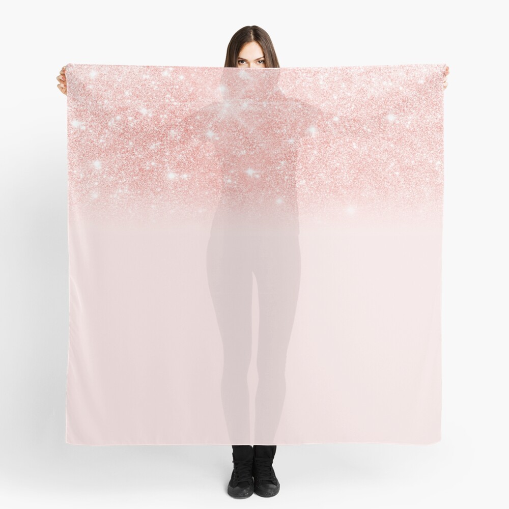Blush Rosegold Glitter Scarf