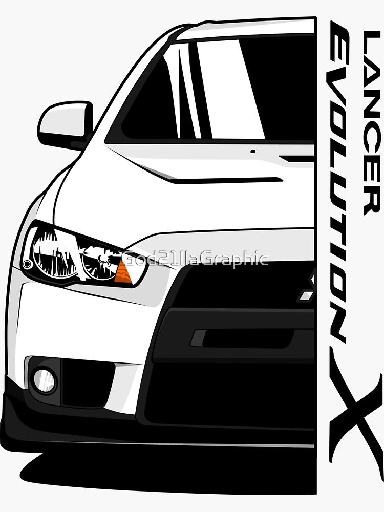 "Evo X " Sticker for Sale by God21llaGraphic Redbubble
